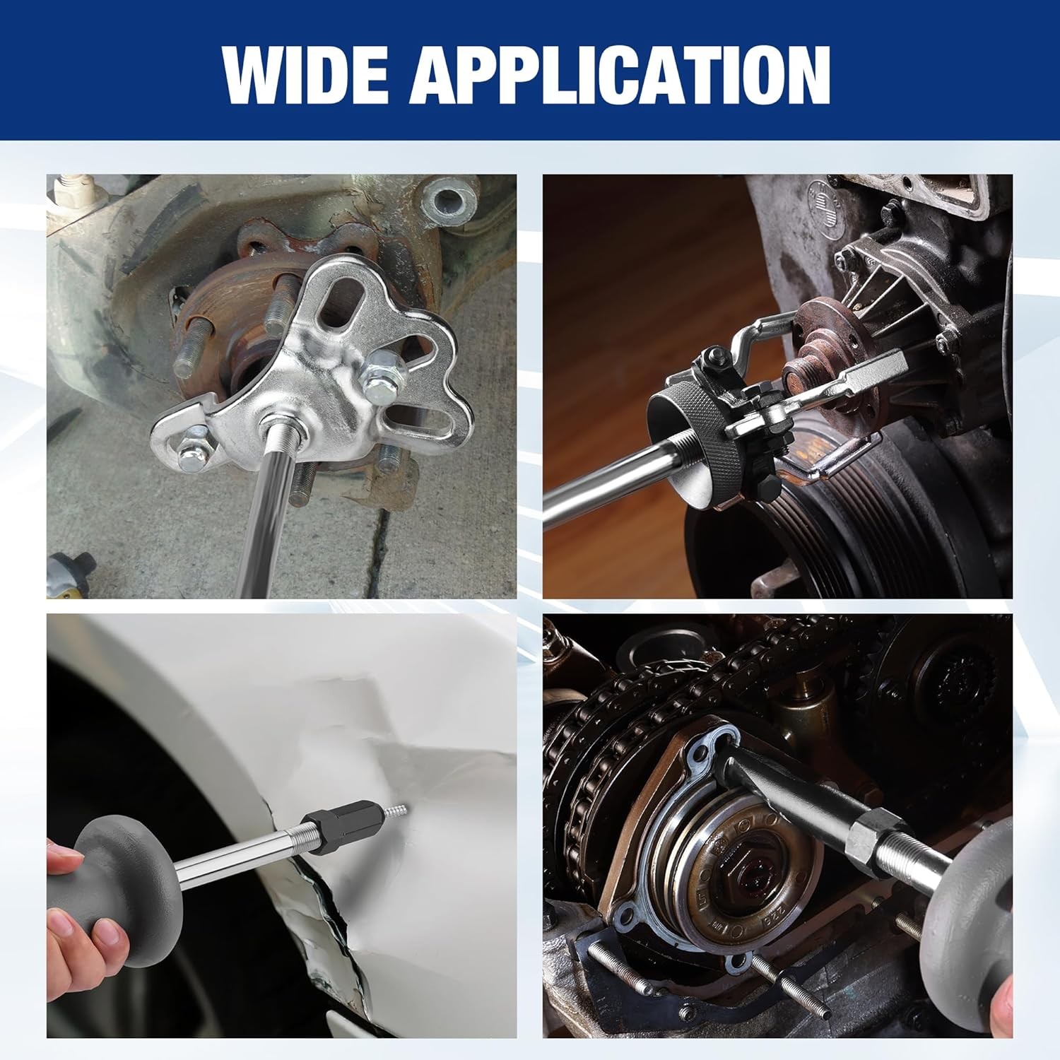 WORKPRO 27PC 9-Way Slide Hammer Puller Set Bearing Puller Wheel Hub Removal Tool