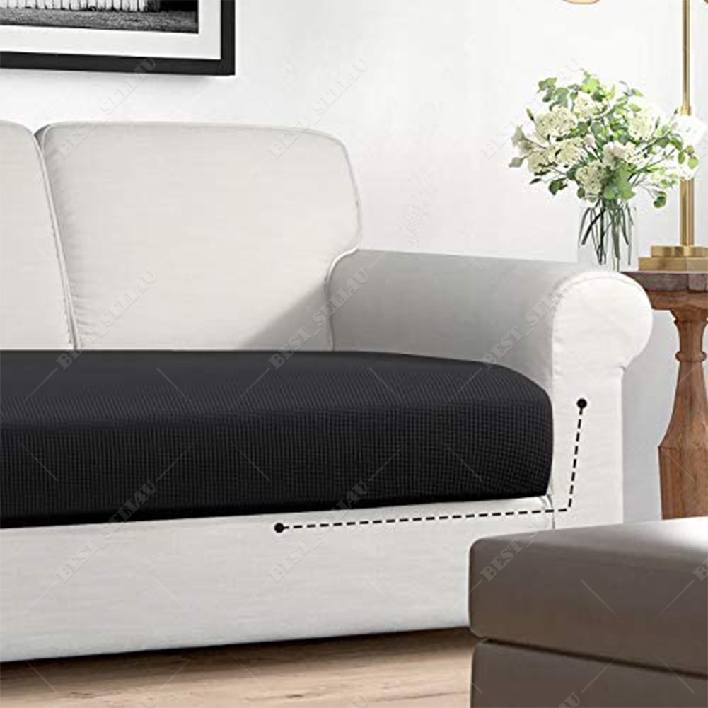 Jacquard Stretch Individual Sofa Cushion Covers Couch Seat Slipcover Removable