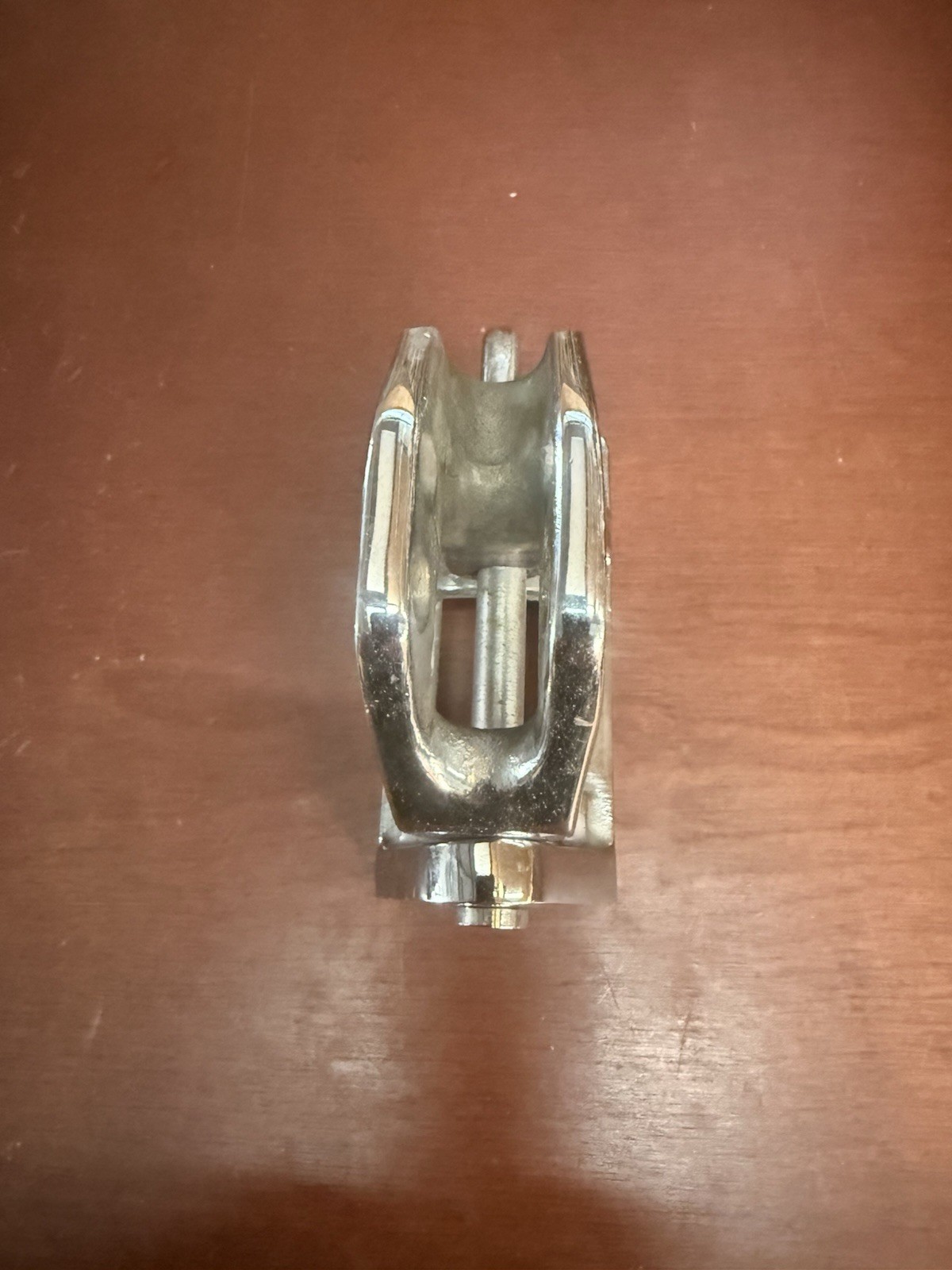 Sailboat Mast To Boom Gooseneck Chrome/Brass 1 1/4” Track