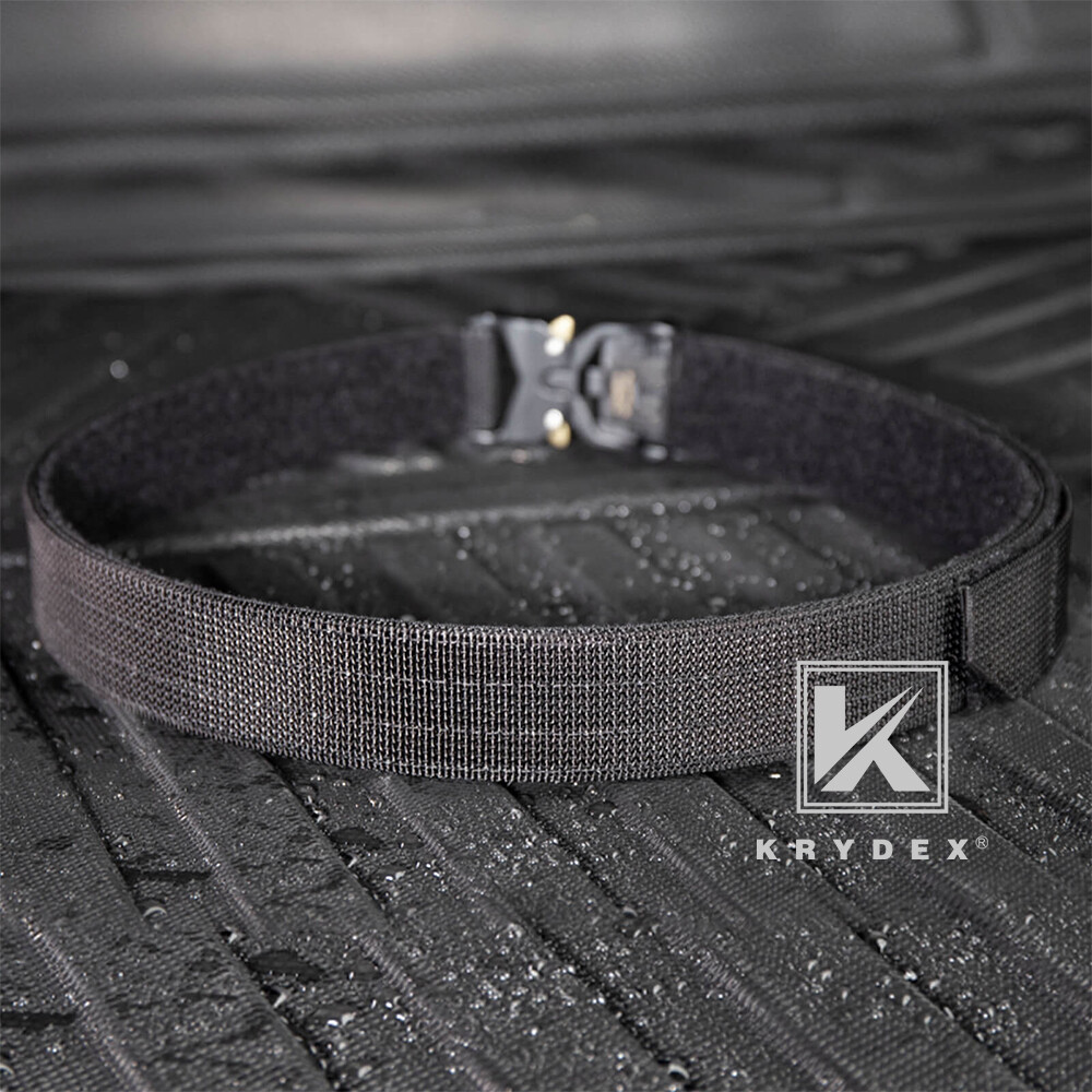 KRYDEX Tactical Duty Belt 1.5" Double Layer Flip Top Quick Release Buckle Belt