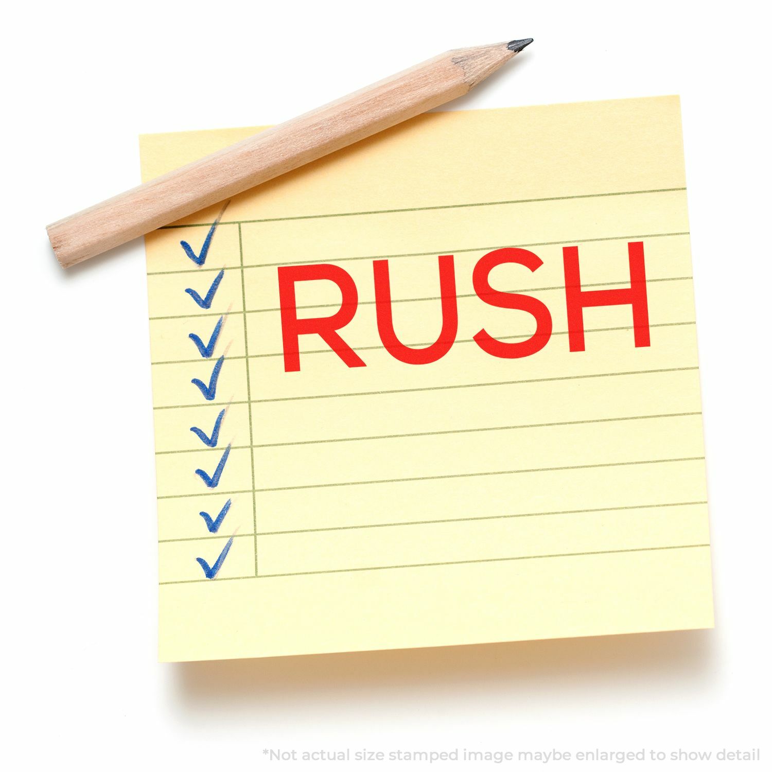 Skinny Rush Rubber Stamp Size 1/2" Tall x 1-1/2" Wide