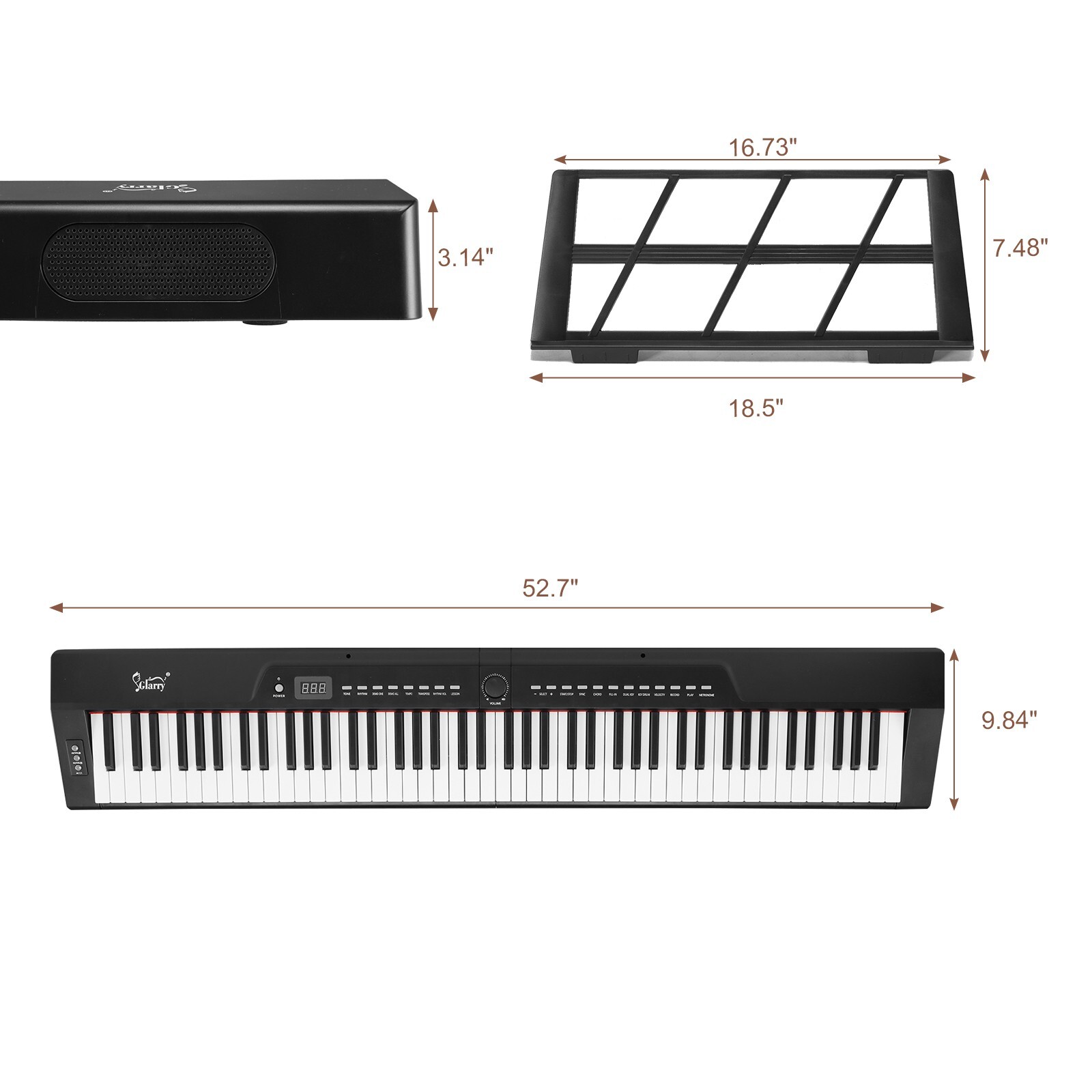 🎅FREE SHIPPING!🎅88 Key Foldable Electric Piano/Keyboard +MIDI +USB!