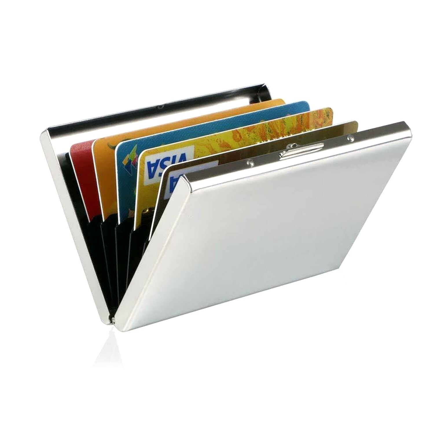 Credit Card ID Holder Slim Money Travel Wallet Men Stainless Steel RFID Blocking