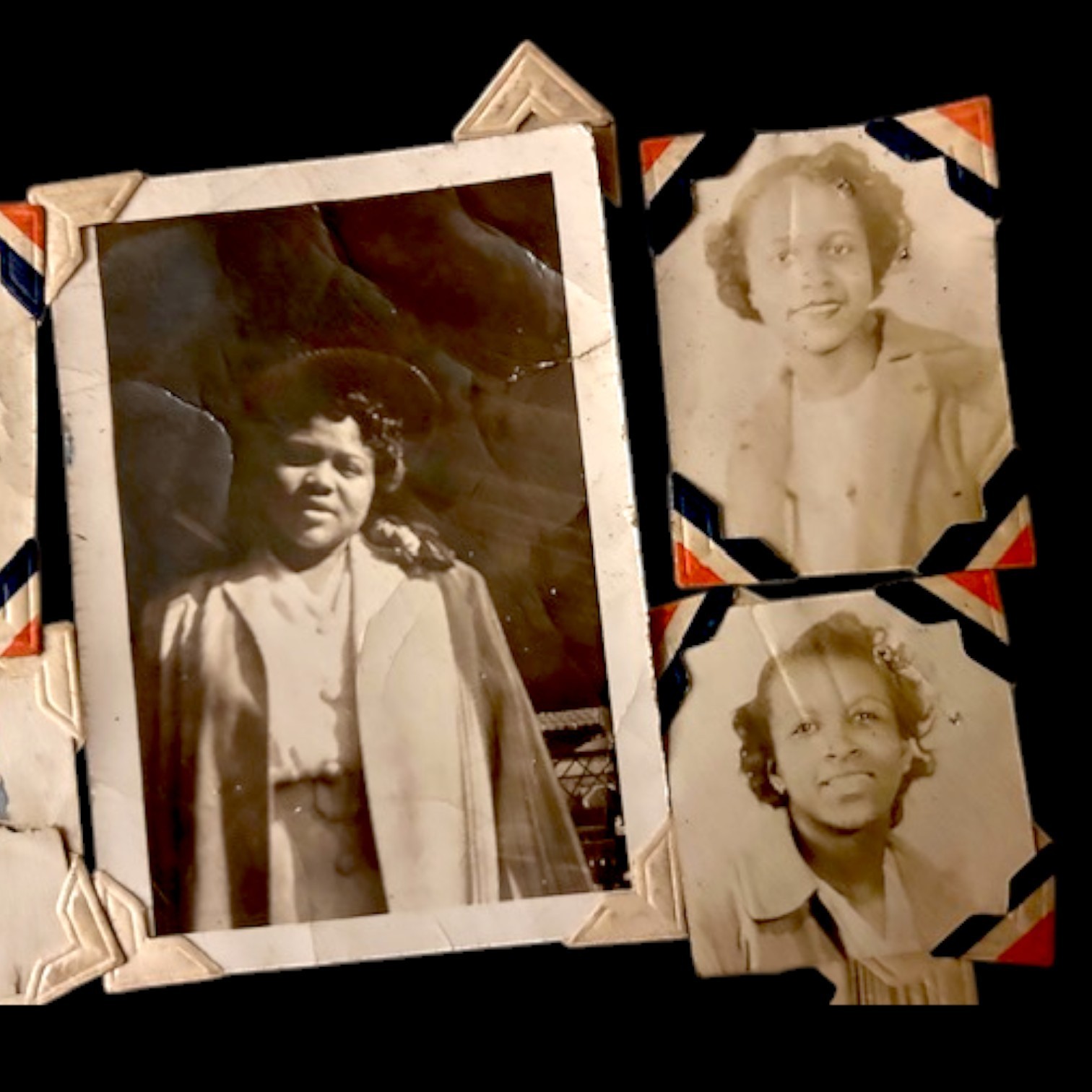 40s Black American Vintage Album Page Photo Booth Friends Dapper Gent & Singers