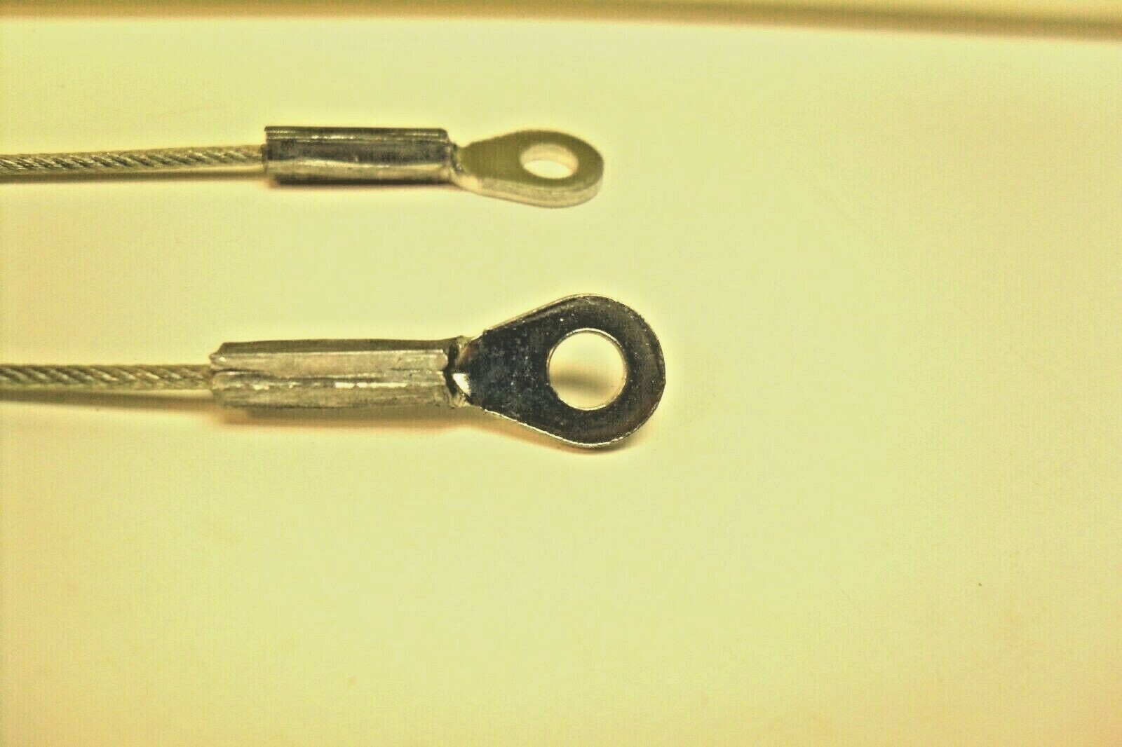 qty 2 - Lanyard Retention Cable 12" Long 1/16" Steel Wire 3/16" id Small End New