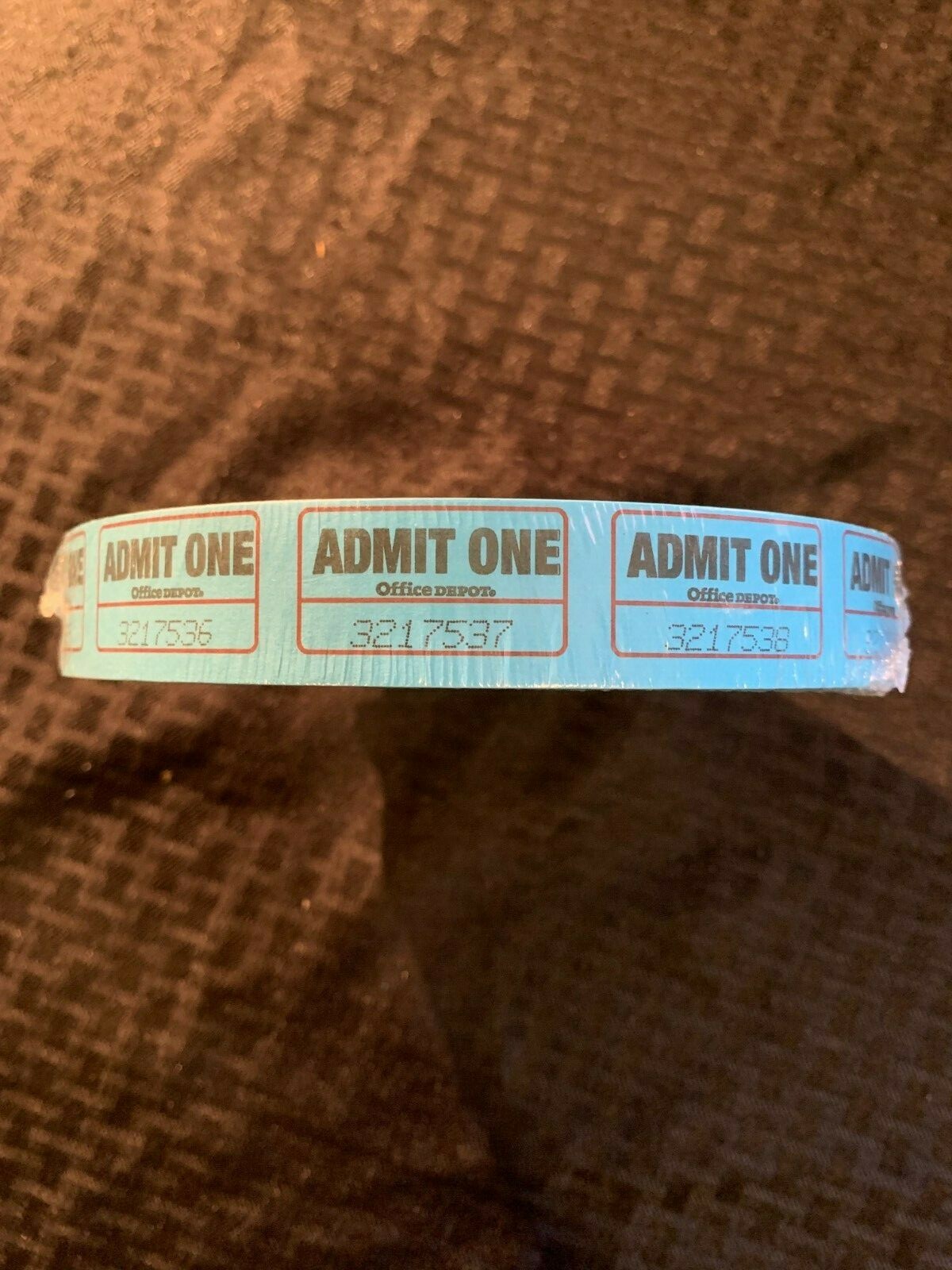Roll of 2000 - Admit One Blue Numbered Tickets Carnival Festival Raffle NEW