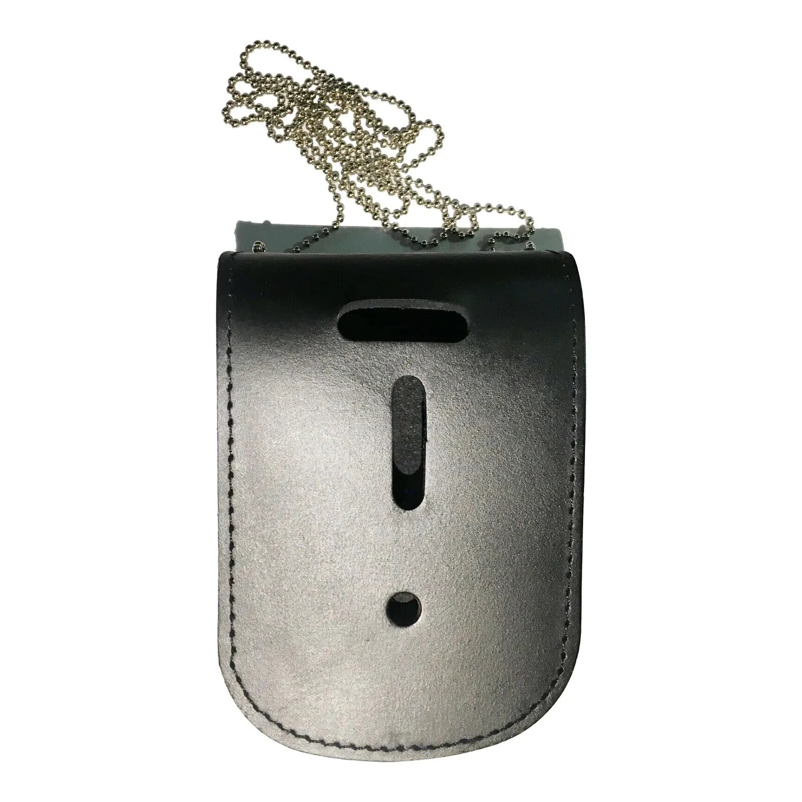 Genuine Leather Officer Lanyards & Badge ID Holders Black Unisex Security Weapon