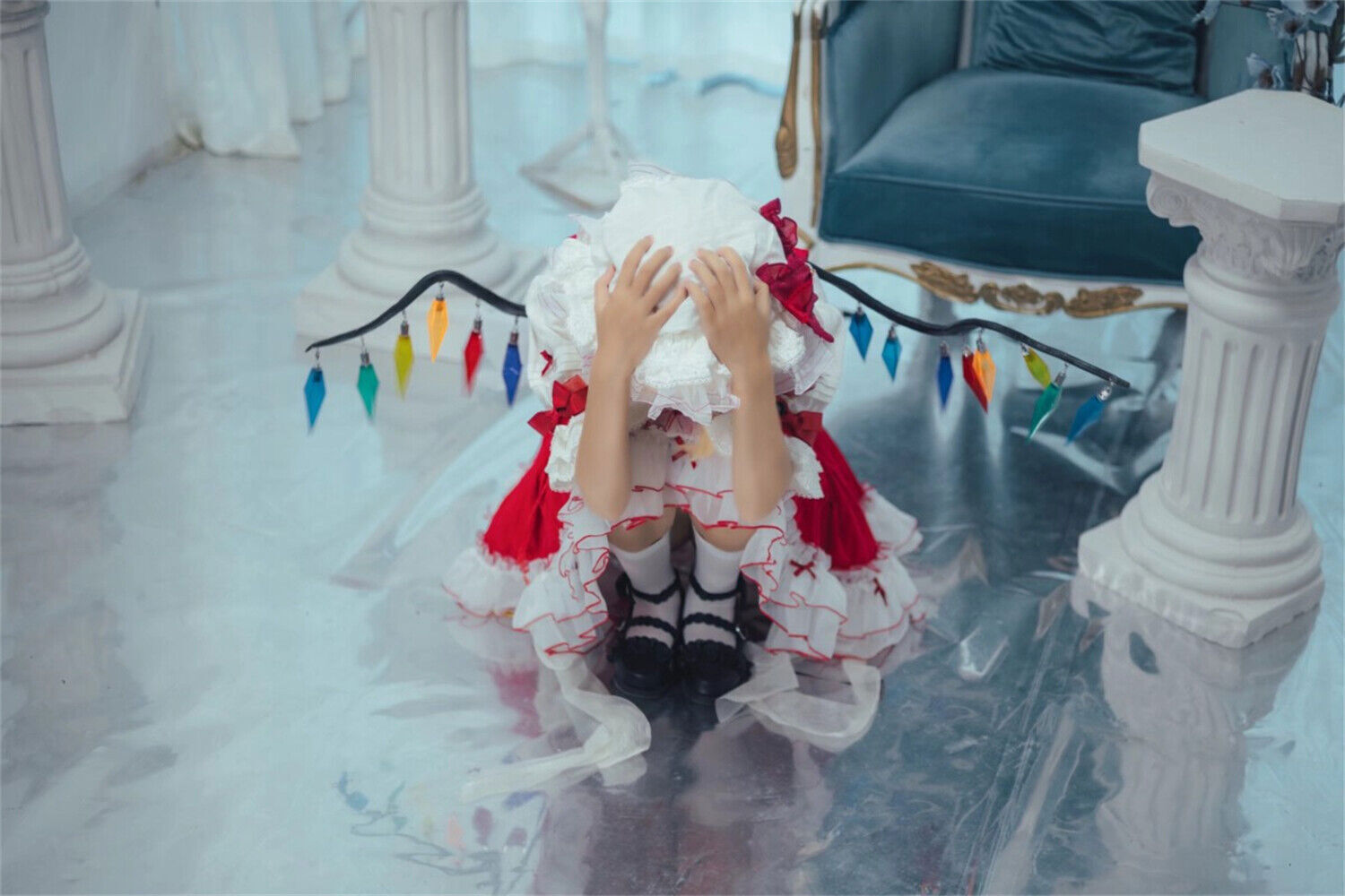 Touhou Project Flandre Scarlet Wing Shine Halloween Cosplay Prop Girl Accessory