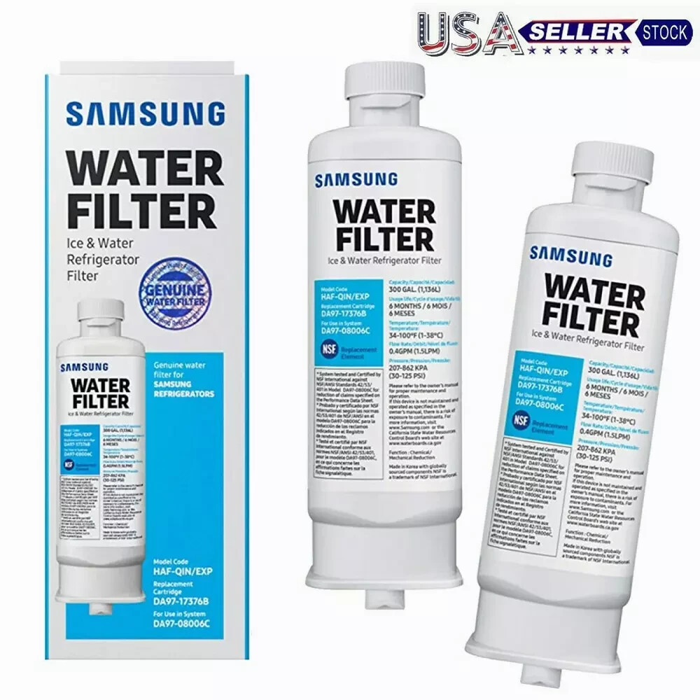 2 PACK Genuine New Samsung DA97-17376B HAF-QIN/EXP REFRIGERATOR Water Filter, US