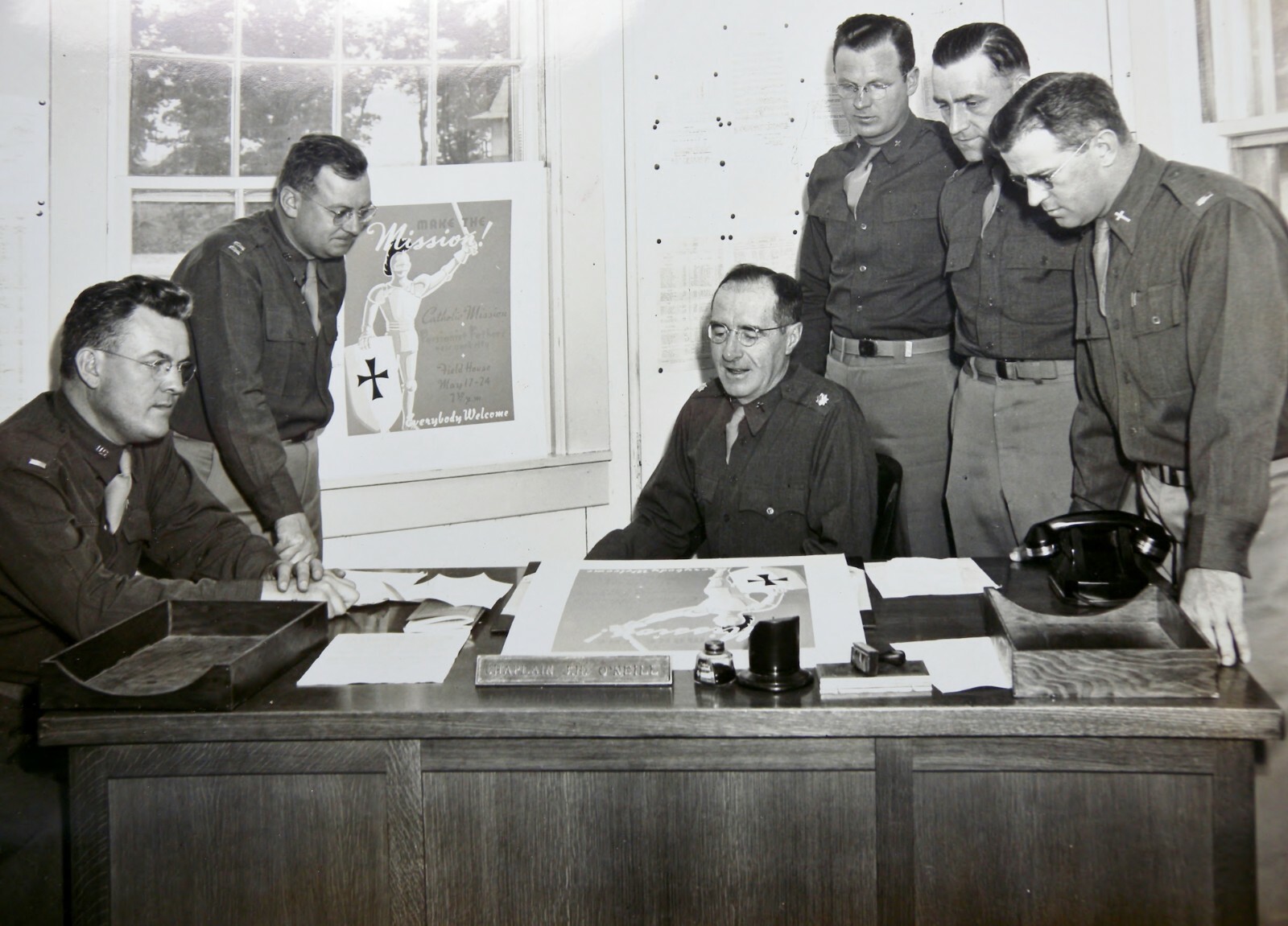 Chapel Sterling WWII GI’s Dog tag Chain Miraculous Medal Scapular Holy Spirit