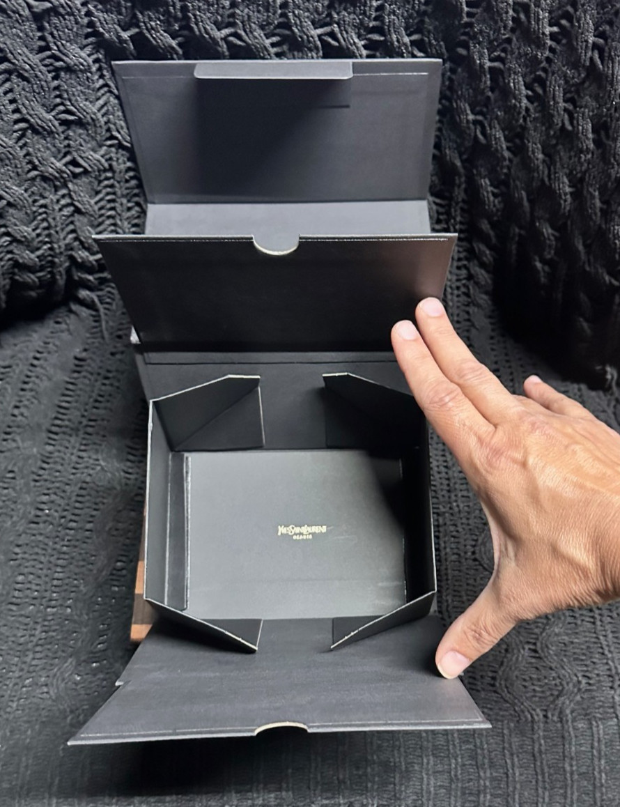 NEW - YSL Saint Laurent - Empty Gift Box - 7" x 4" x 4.5" - Black