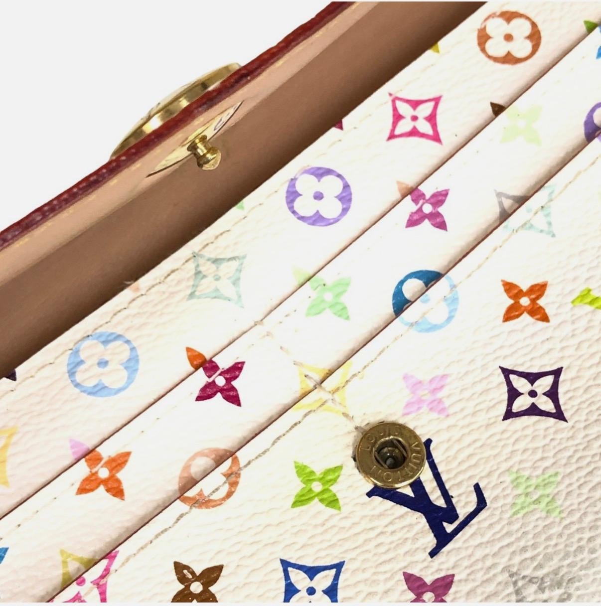 Auth Louis Vuitton Portefeuille Sarah NM Long Wallet Monogram Multicolore M93532