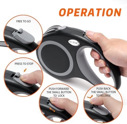 26 FT RETRACTABLE DOG LEASH Extra Large Tangle Free Heavy Duty Pet Dogs Walking