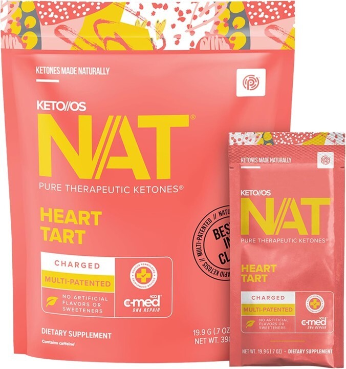 PRÜVIT Keto OS NAT Heart Tart Keto Supplements – Charged – 20 Count Exp 03/2027