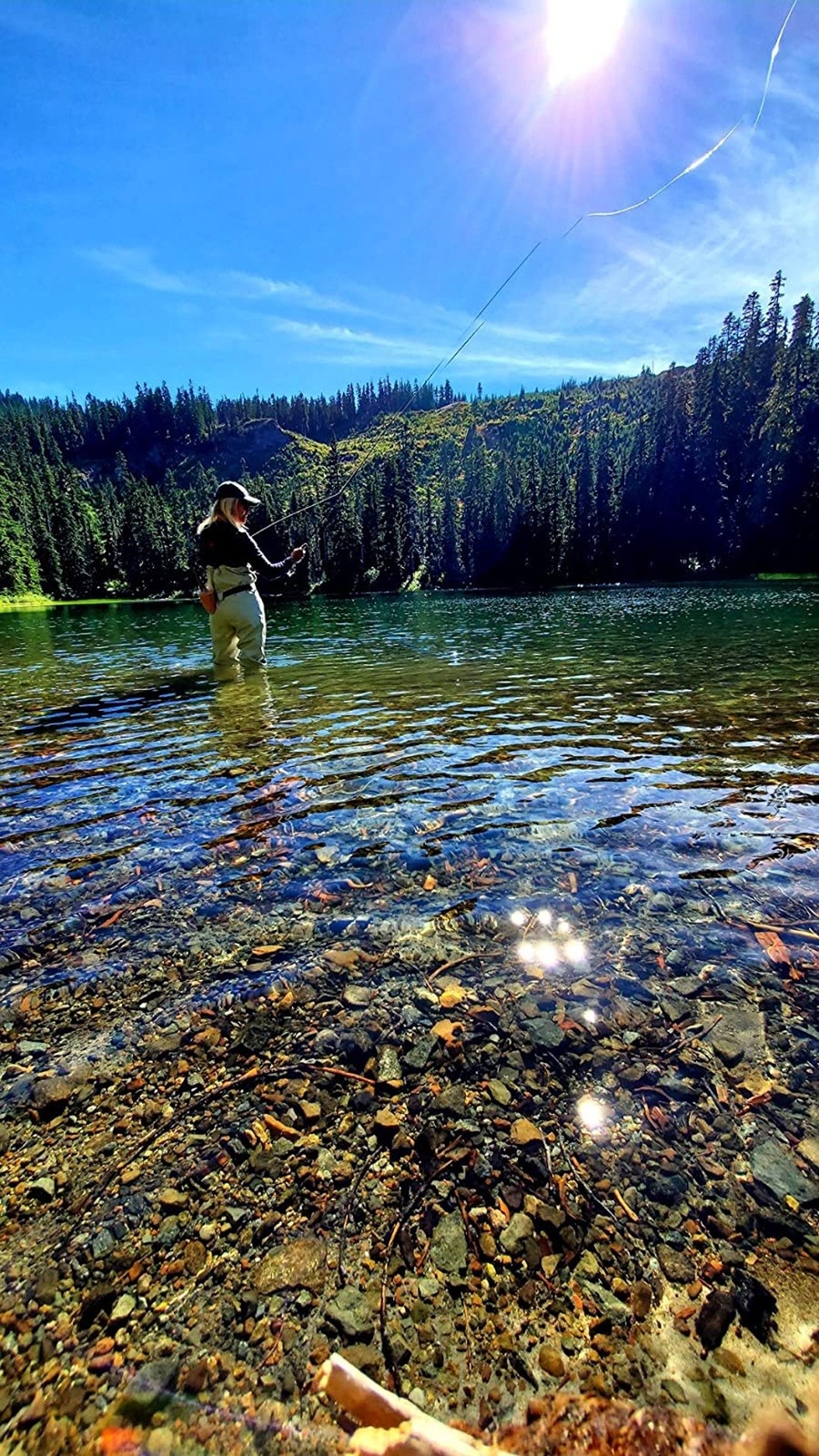 Fly Fishing Landing Net, Freshwater Fishing Net Trout Bass Net Soft Rubber Net