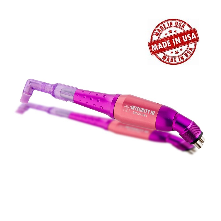 Dental Hygiene Prophy Handpiece INTEGRITY III, USA Made, Angled 45º for Comfort