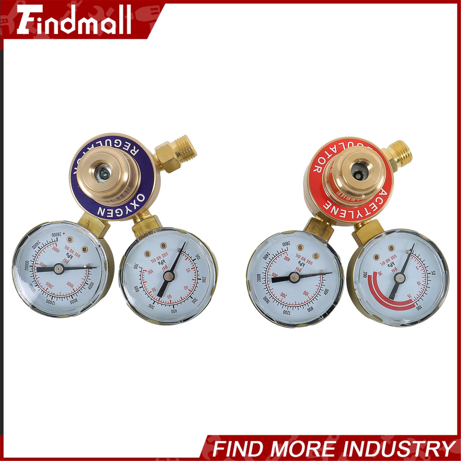 Oxygen Acetylene Gas Regulator Welding Cutting Torch Dual Gauge CGA540 CGA200