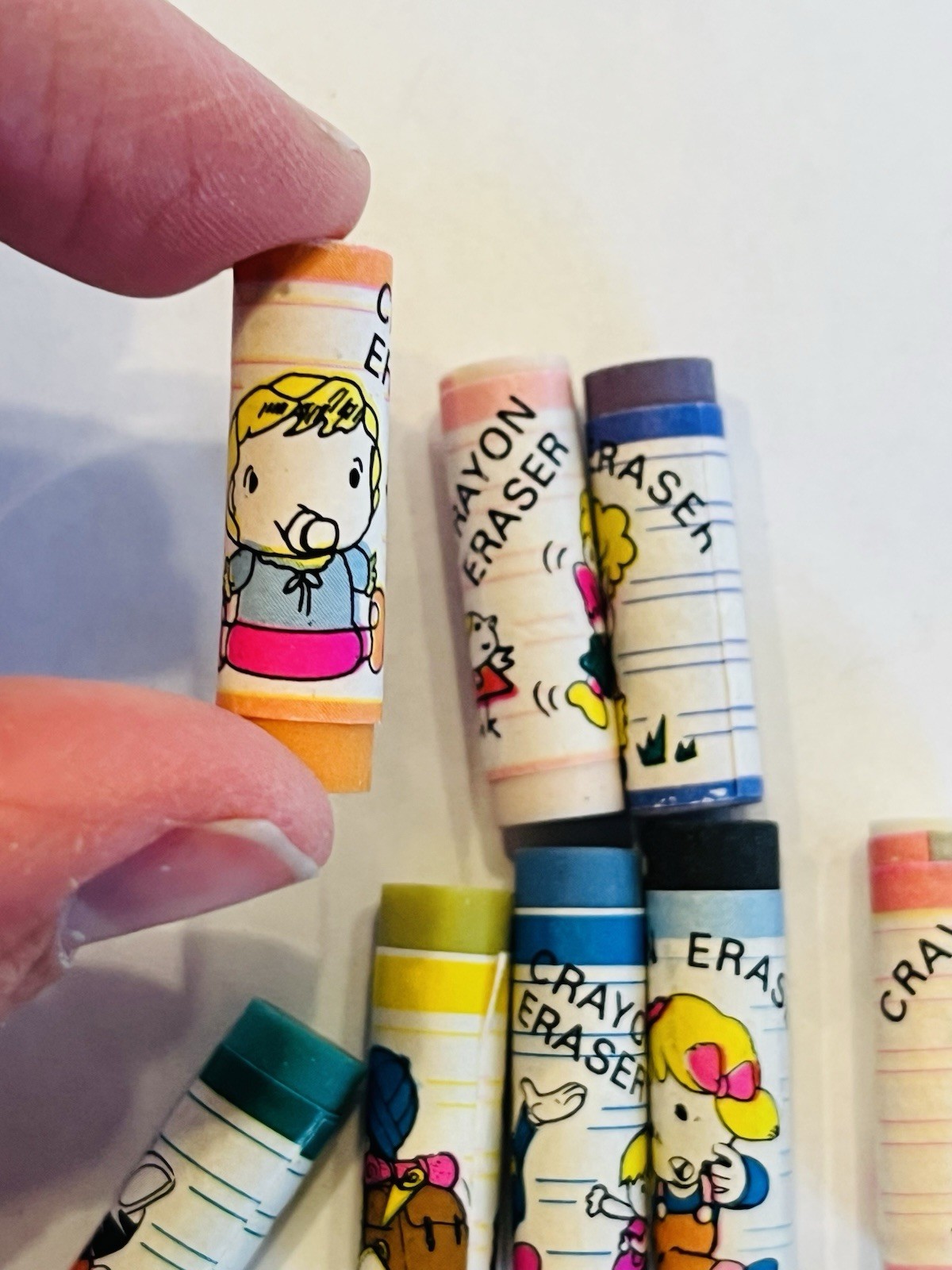 Vintage Erasers Set Cute 1980s Kawaii Collectible Erasers Kawaii Set of 11 BIN79