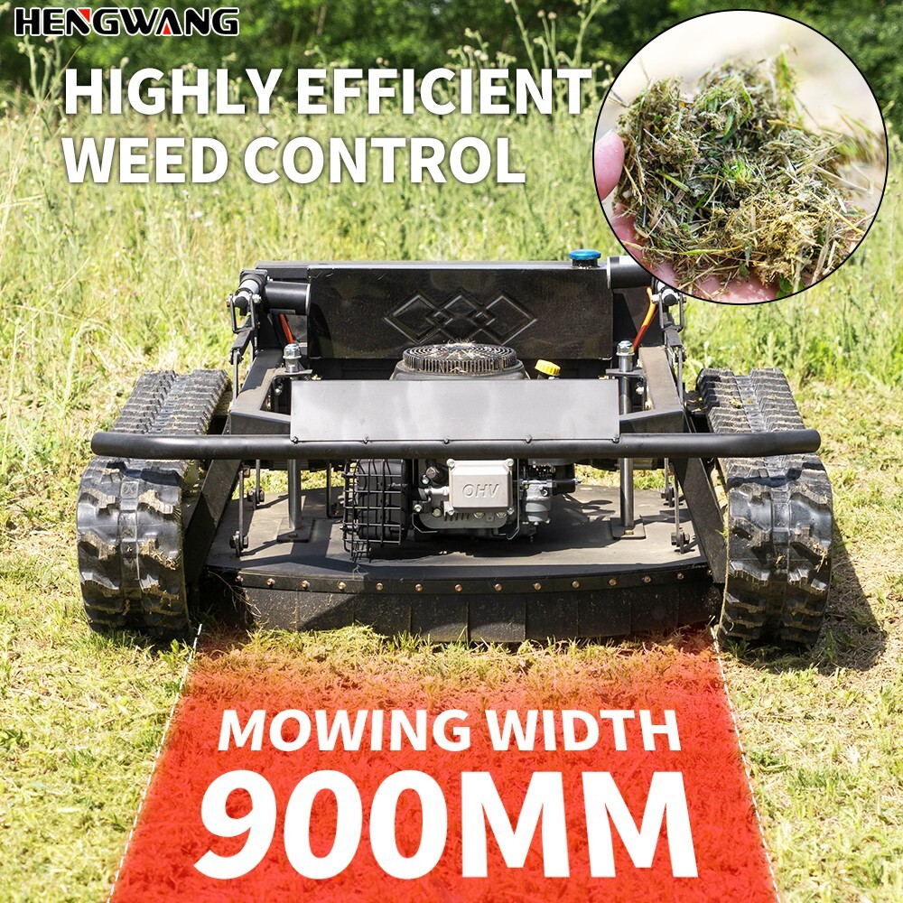 Robot lawn mower sale！22HP Remote Control Lawn Mower 65° Climbing HW608-90