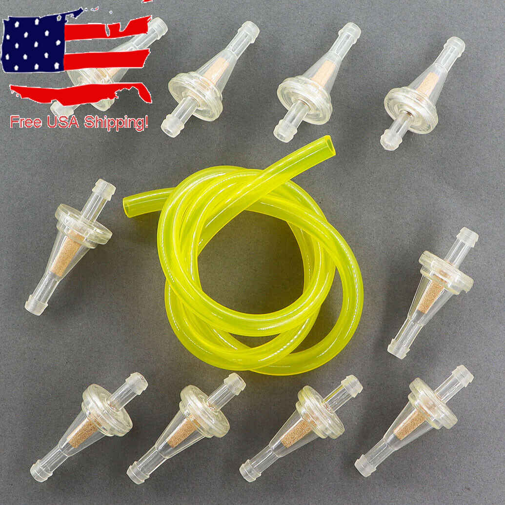 10x Snowmobile 1/4" Motorcycle Inline Gas Fuel Filter for Dirt Bike ATV UTV US
