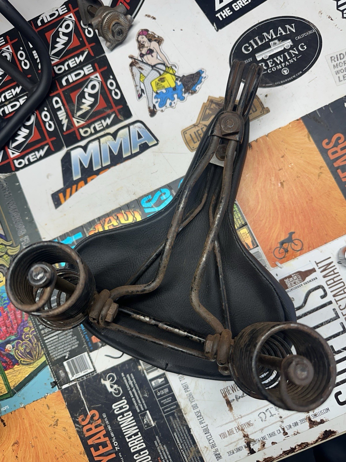 Prewar Black Saddle Bicycle Vintage