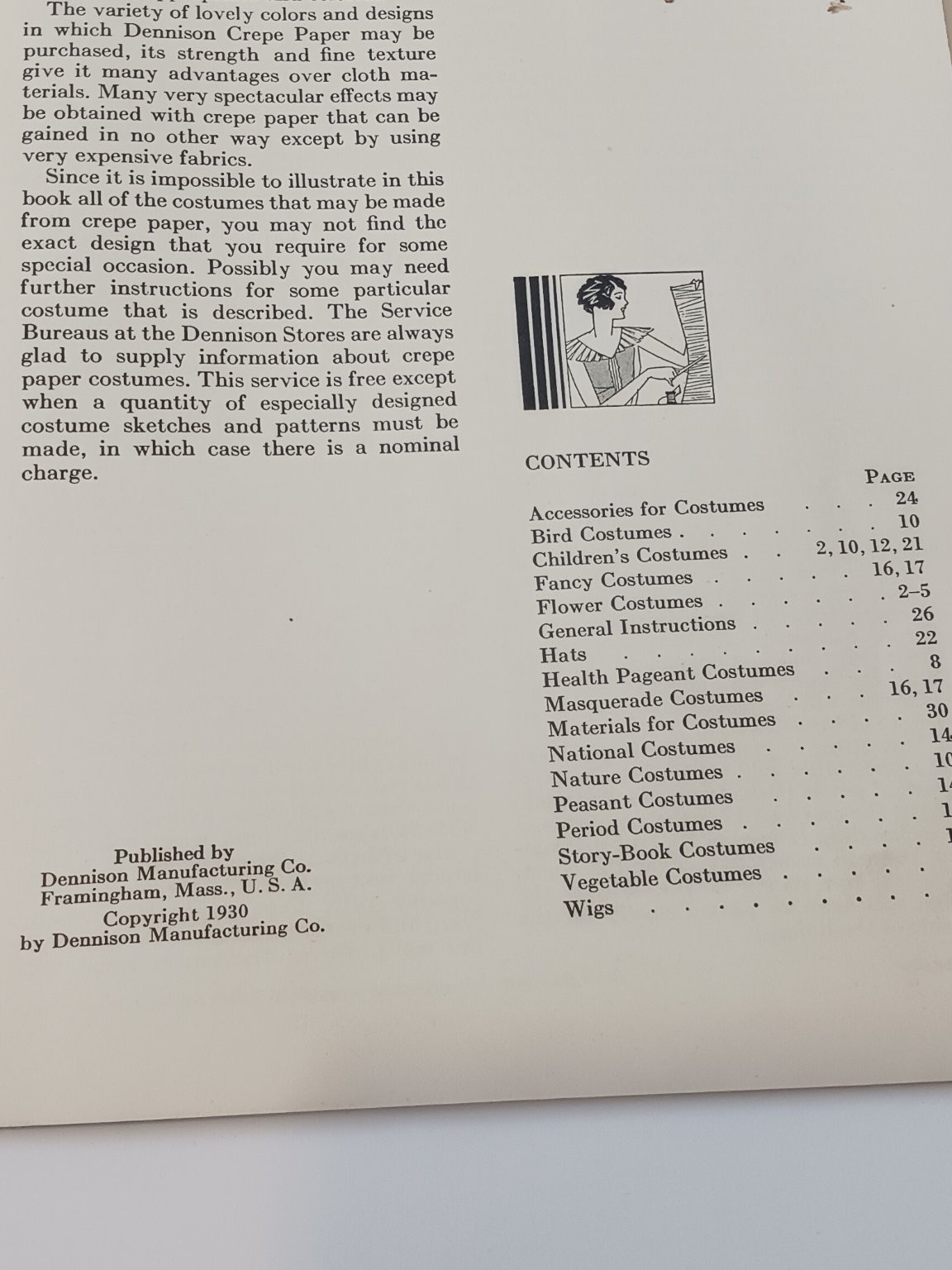 1930 Dennison How to Make Crepe Paper Costumes Booklet Vtg Craft Guide Flapper