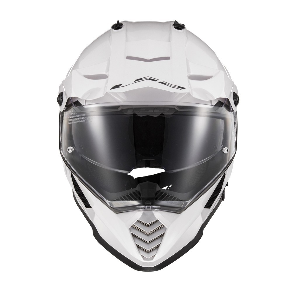 LS2 Blaze Adventure Solid Gloss White Full Face Dual Sport Helmet Adult Size XS