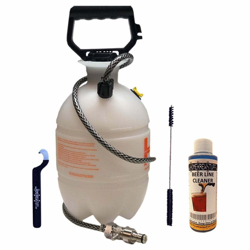 TAPCRAFT Deluxe One Gallon Hand Pump Beer Line Cleaning Kit With Beer Line Clean