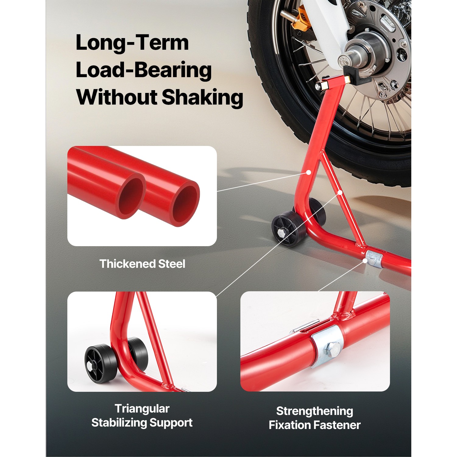 Motorcycle Stand Lift 850 lbs Rear Wheel Spoolift Paddock Swingarm Arm Red