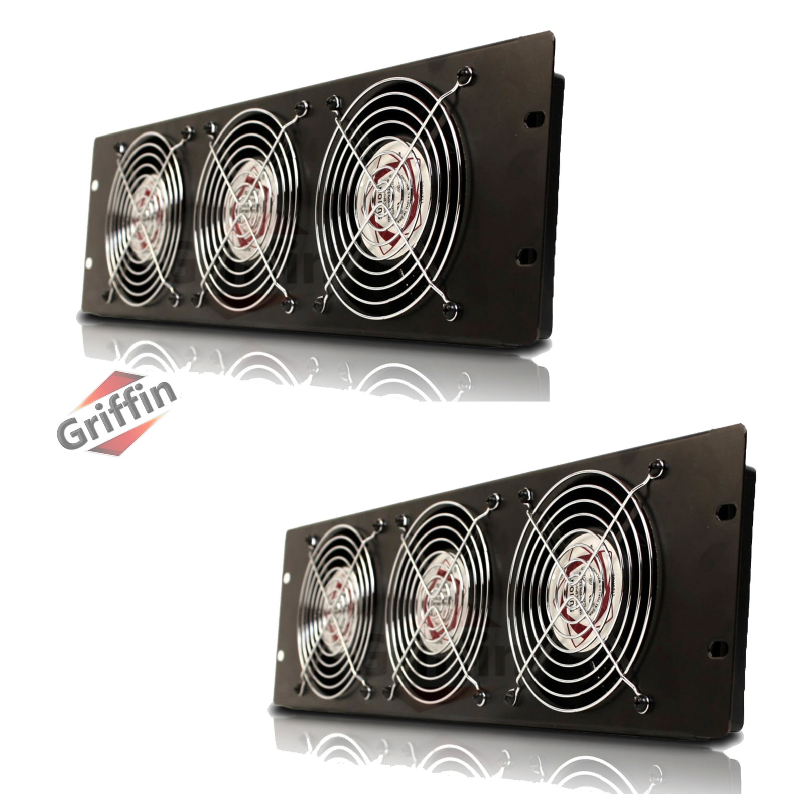 GRIFFIN 2x Rack Mount Fan Cool System Panels | Audio Equipment Gear Network IT