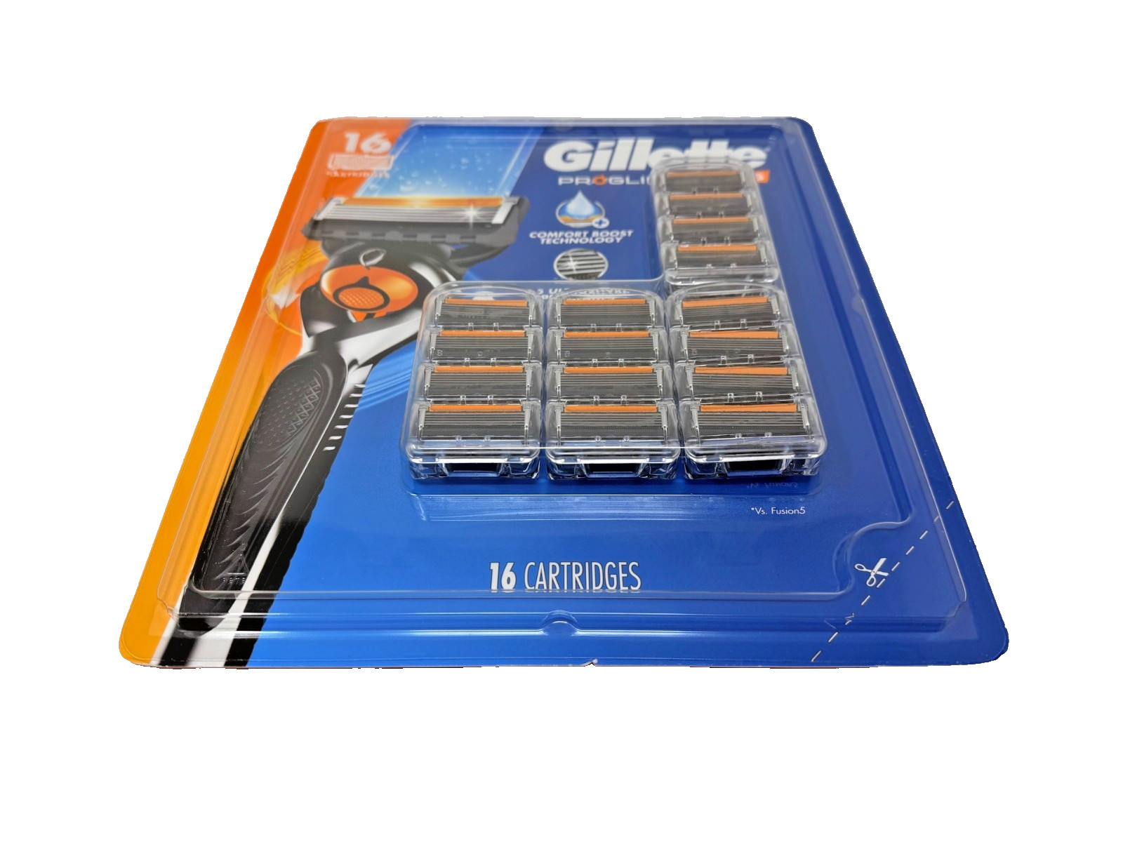 New Gillette ProGlide 5 Plus Razor Cartridges Men's 5-Blade Refills 16 Pack