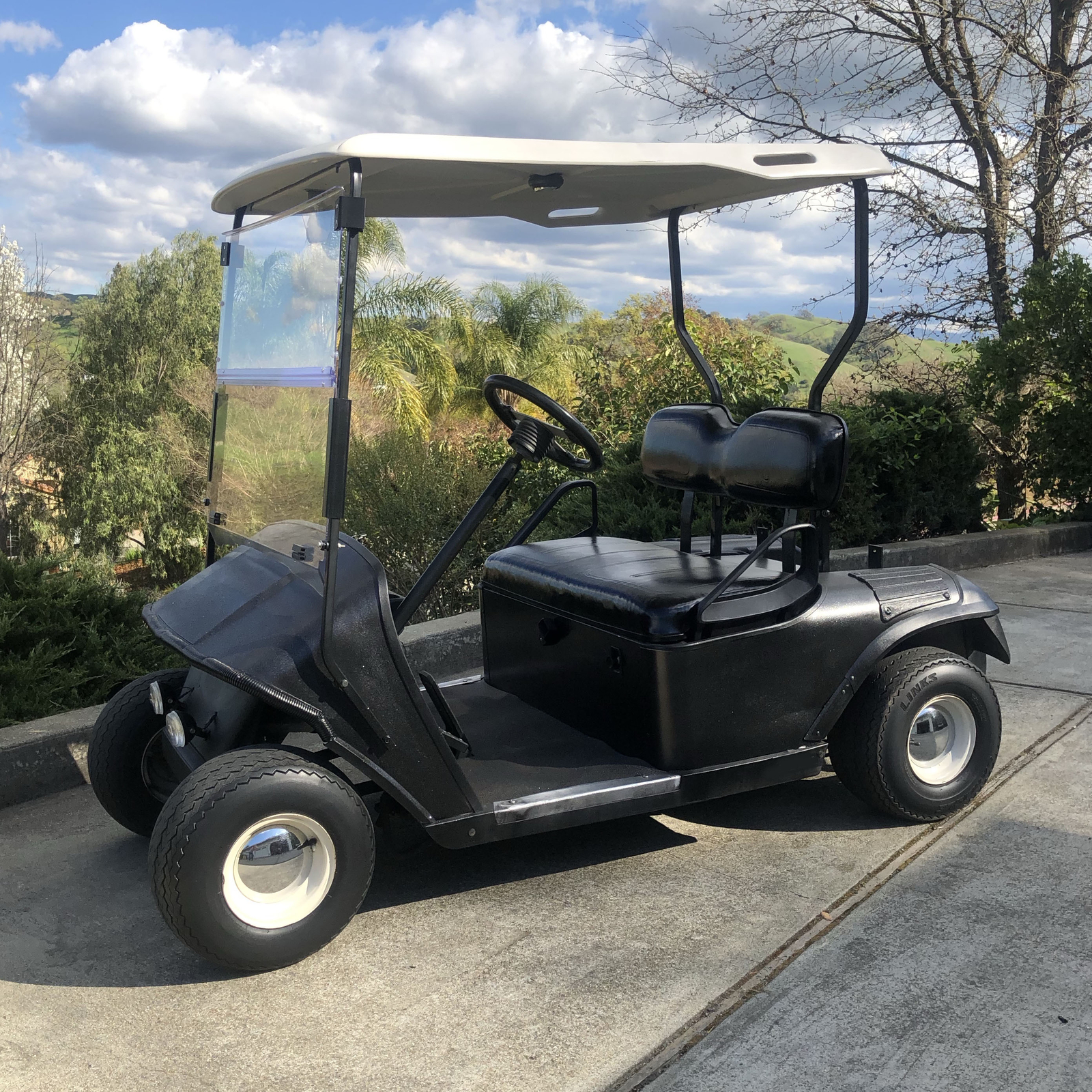 For 1994-2013 14 EZGO TXT Medalist Clear Folding Golf Cart Windshield Windscreen