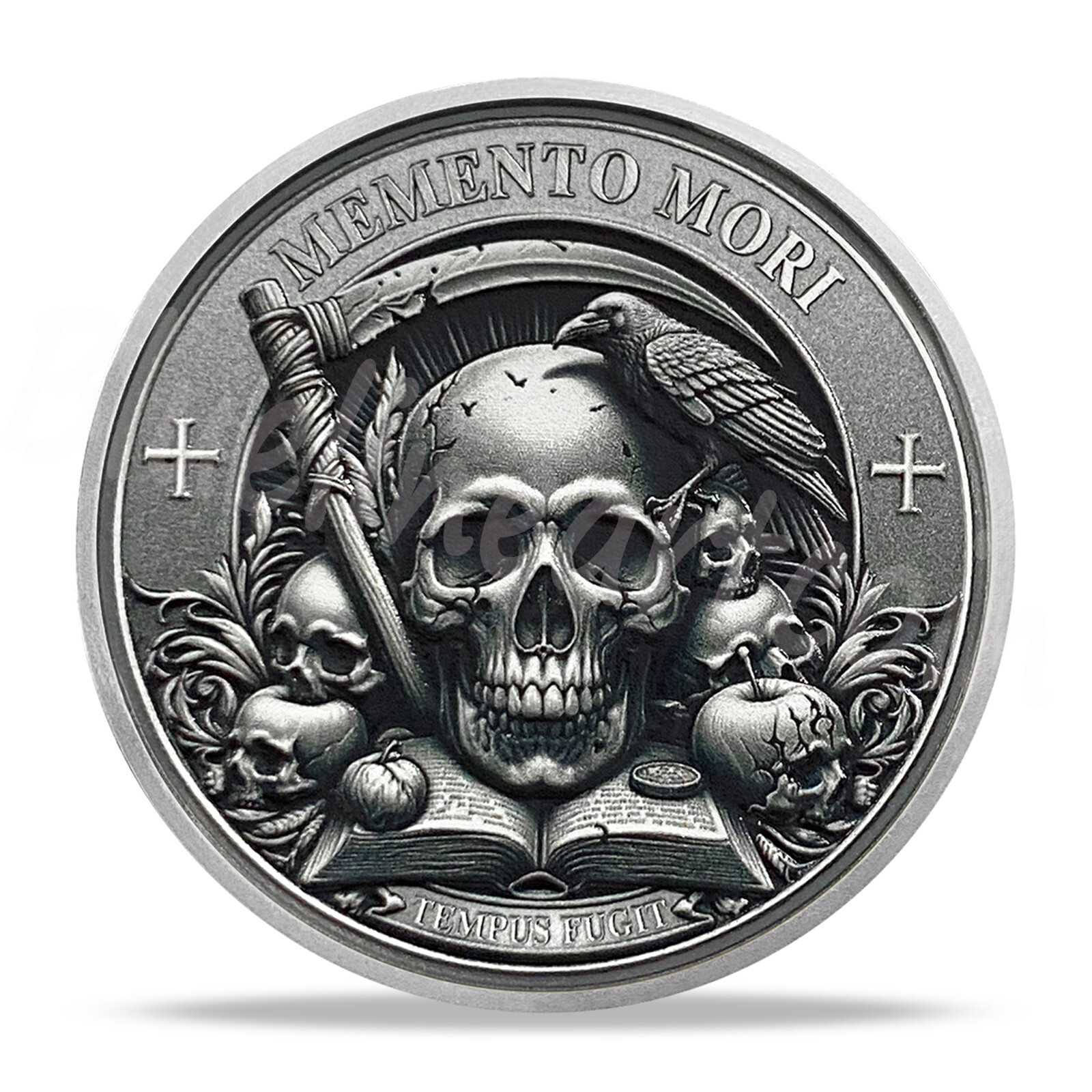 3D Skull Stoic Coin Memento Mori Coin Memento Vivere Coin Gifts For Men Women