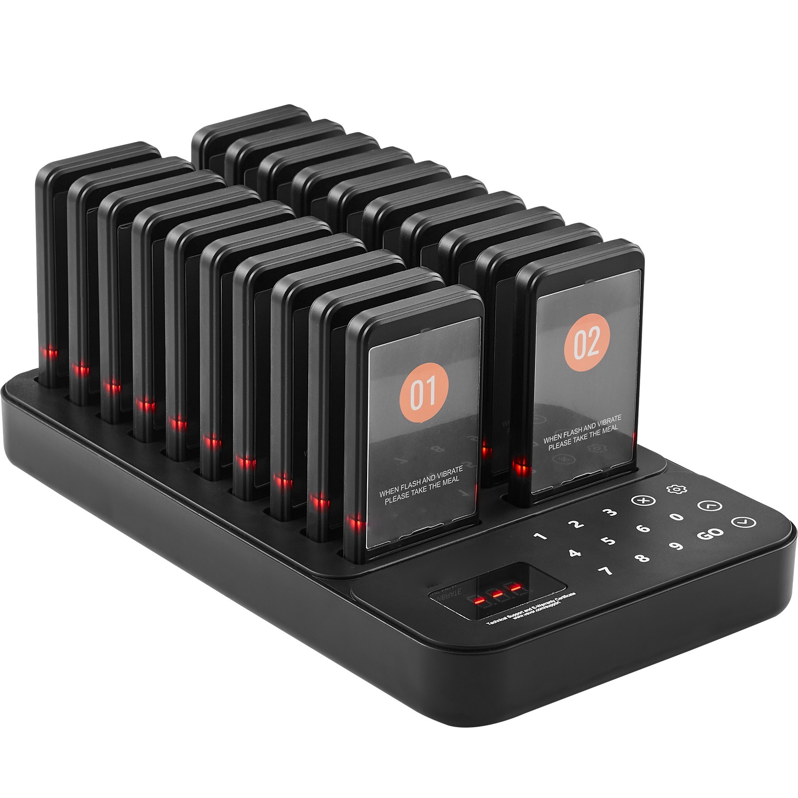 Restaurant Wireless Guest Paging System 20 Beepers Queuing Calling Pager