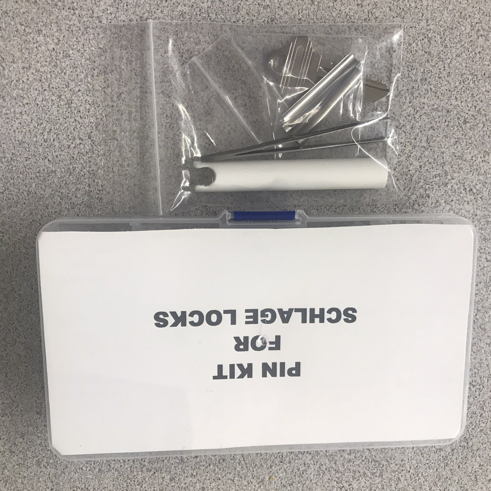 KEYING KIT FOR SCHLAGE LOCK CYLINDERS INCLUDES TOP, BOTTOM PINS, SPRINGS, TOOLS