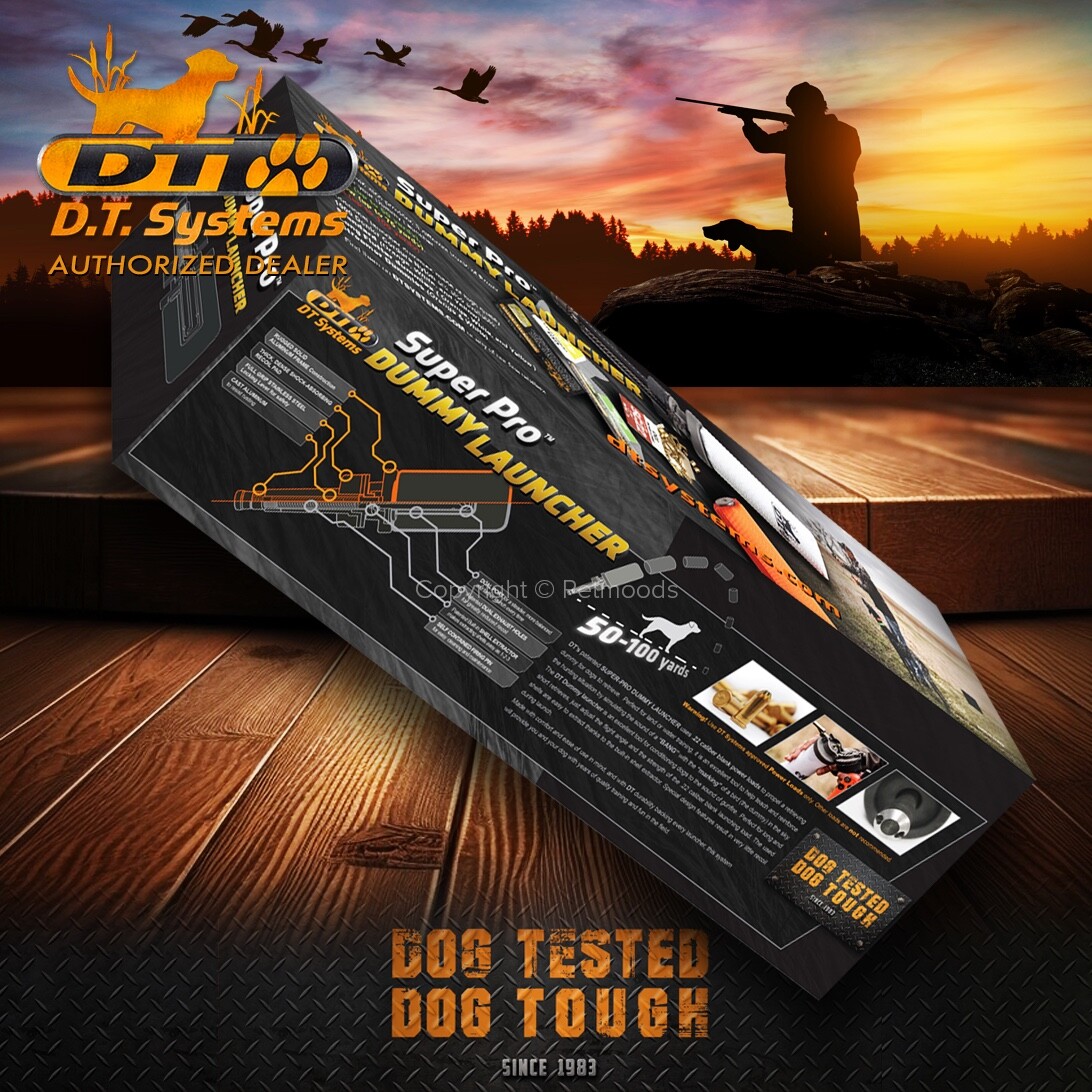 DT Systems Super Pro Dummy Launcher Hand Held Dog Training Kit Orange