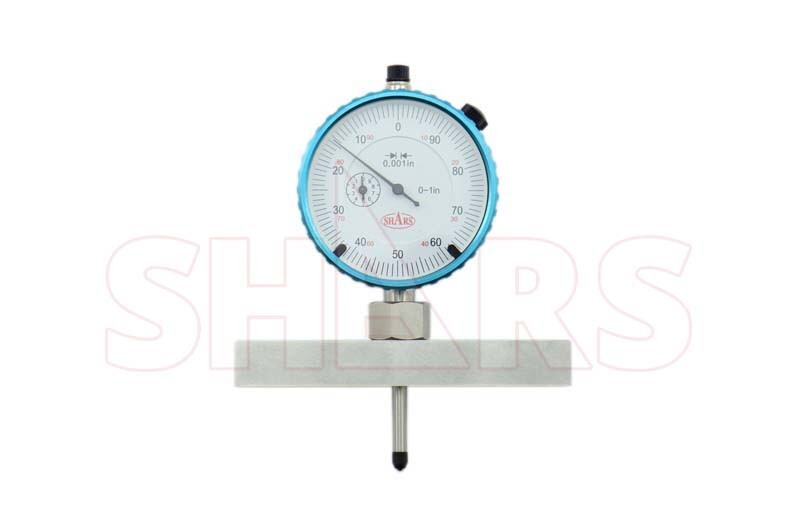 Shars 0-22" Dial Indicator Depth Gage 6 Rods 0.001" Graduation NEW ^