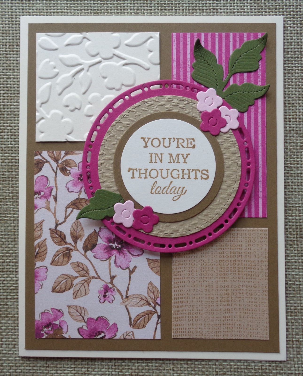 Stampin Up! Card Kit YOU'RE IN MY THOUGHTS Flowers Friendship FLORAL CHARM DSP