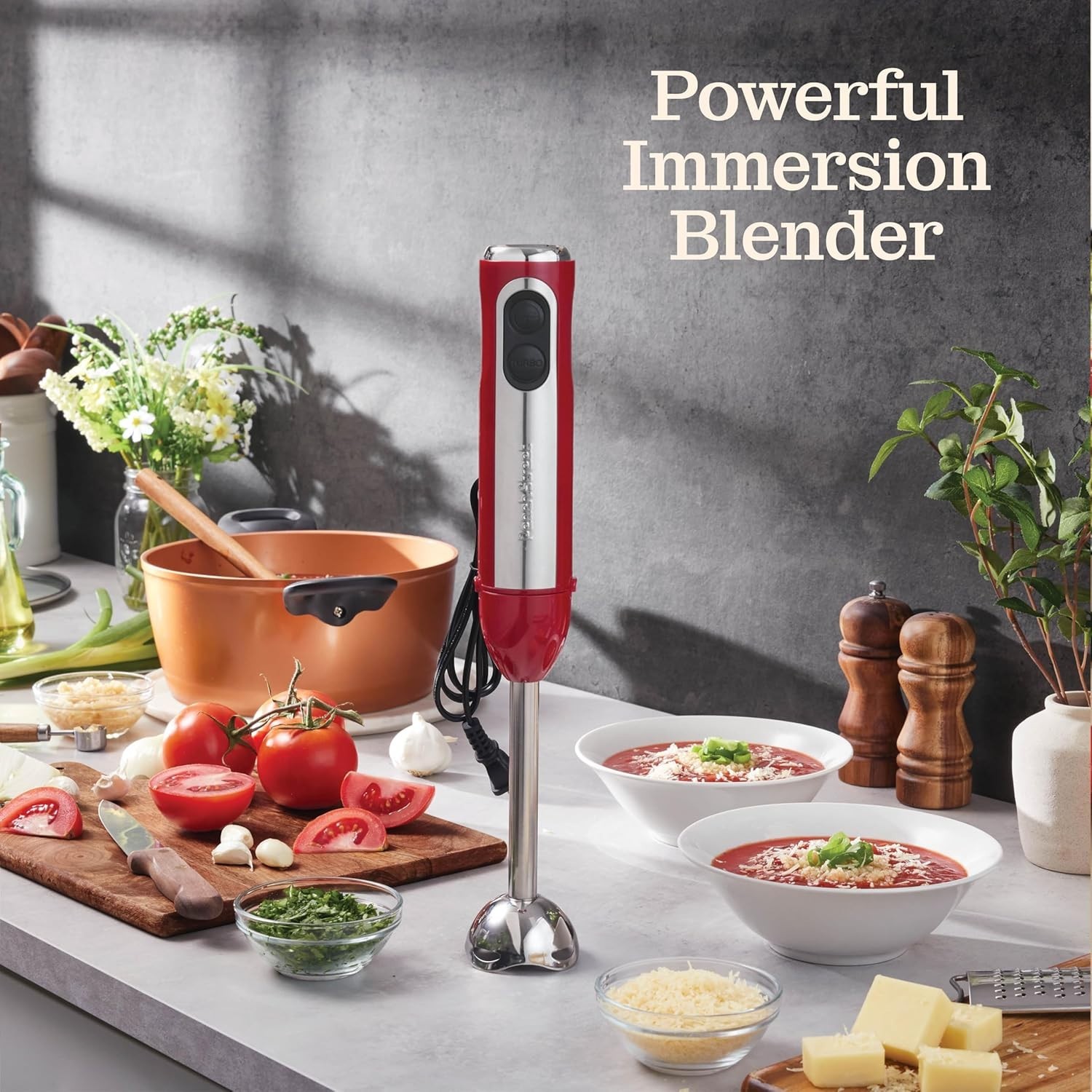 Detachable Handheld Blender with Turbo Boost - Perfect for Smoothies & Baby Food