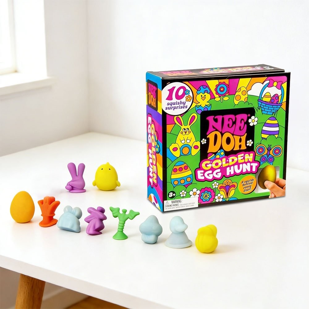 NeeDoh Easter Golden Egg Hunt Mystery 10 Squishy Surprises Collectible Gift SP