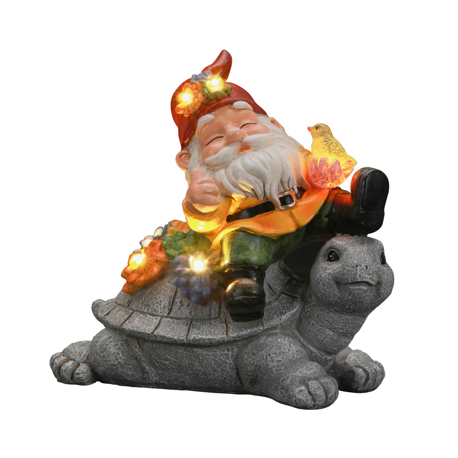 Solar-Powered Garden Gnomes: Turtle & Flower Statues for Outdoor Decor 🌞🏡✨