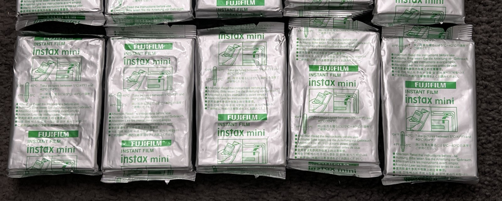 Fujifilm Instax Mini Instant Film 150 films EXPIRED Bulk Lot of 15 Packs X 10