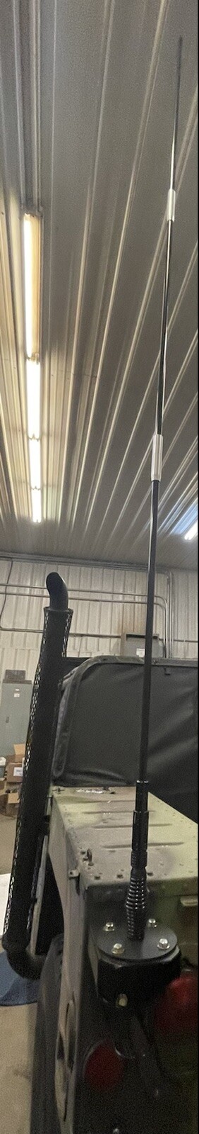 New Twin Military Antenna, Base & Mounting Bracket Kit Not OEM Fits HUMVEE