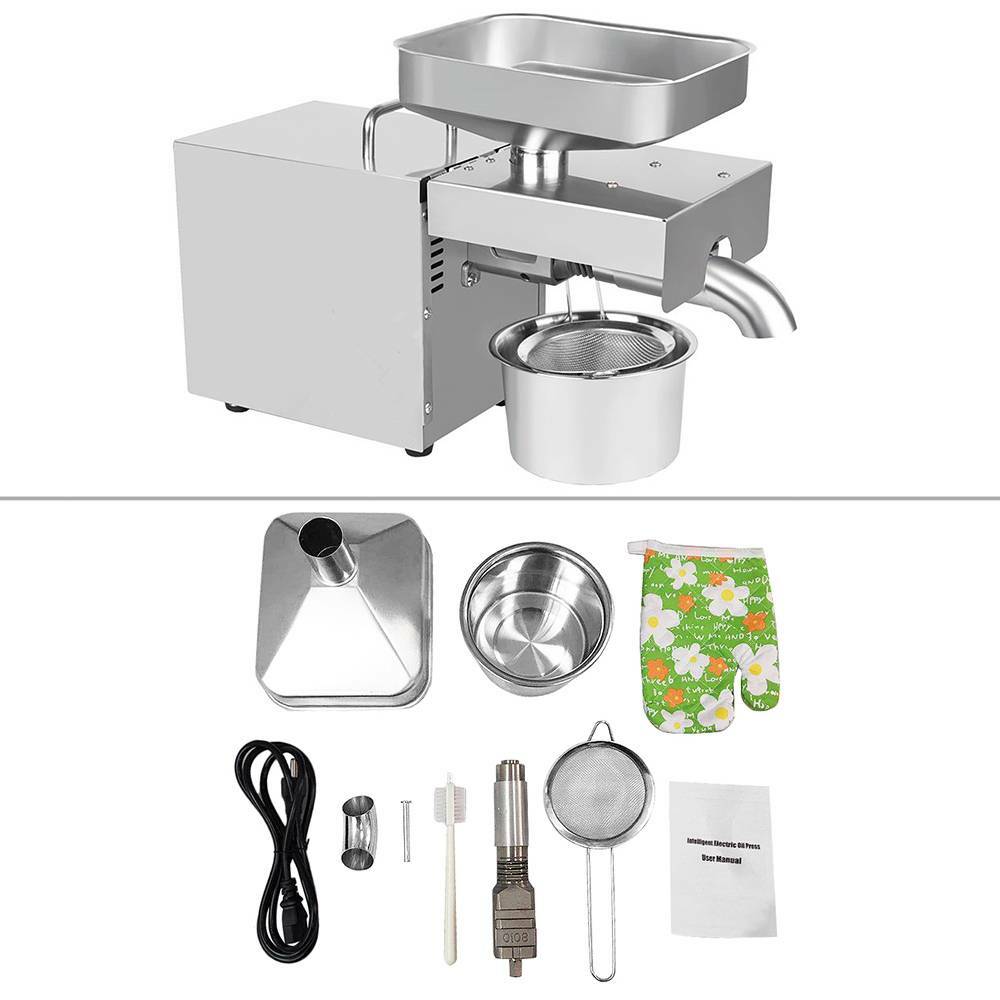 Automatic Seed Oil Press Machine Stainless Steel Cold Hot Expeller Extractor USA