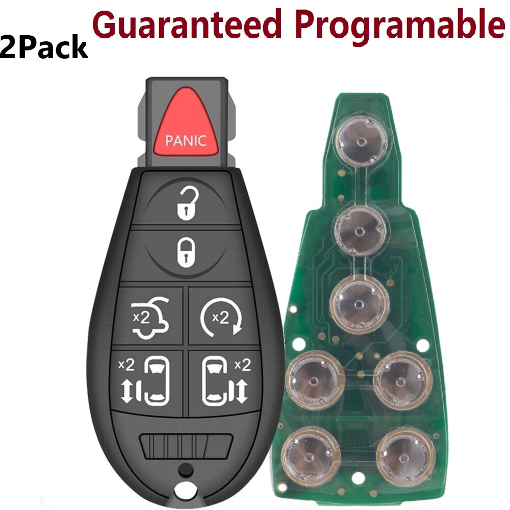 2 Remote Car Key Fob For 2008-2020 Dodge Grand Caravan Chrysler Town&Country