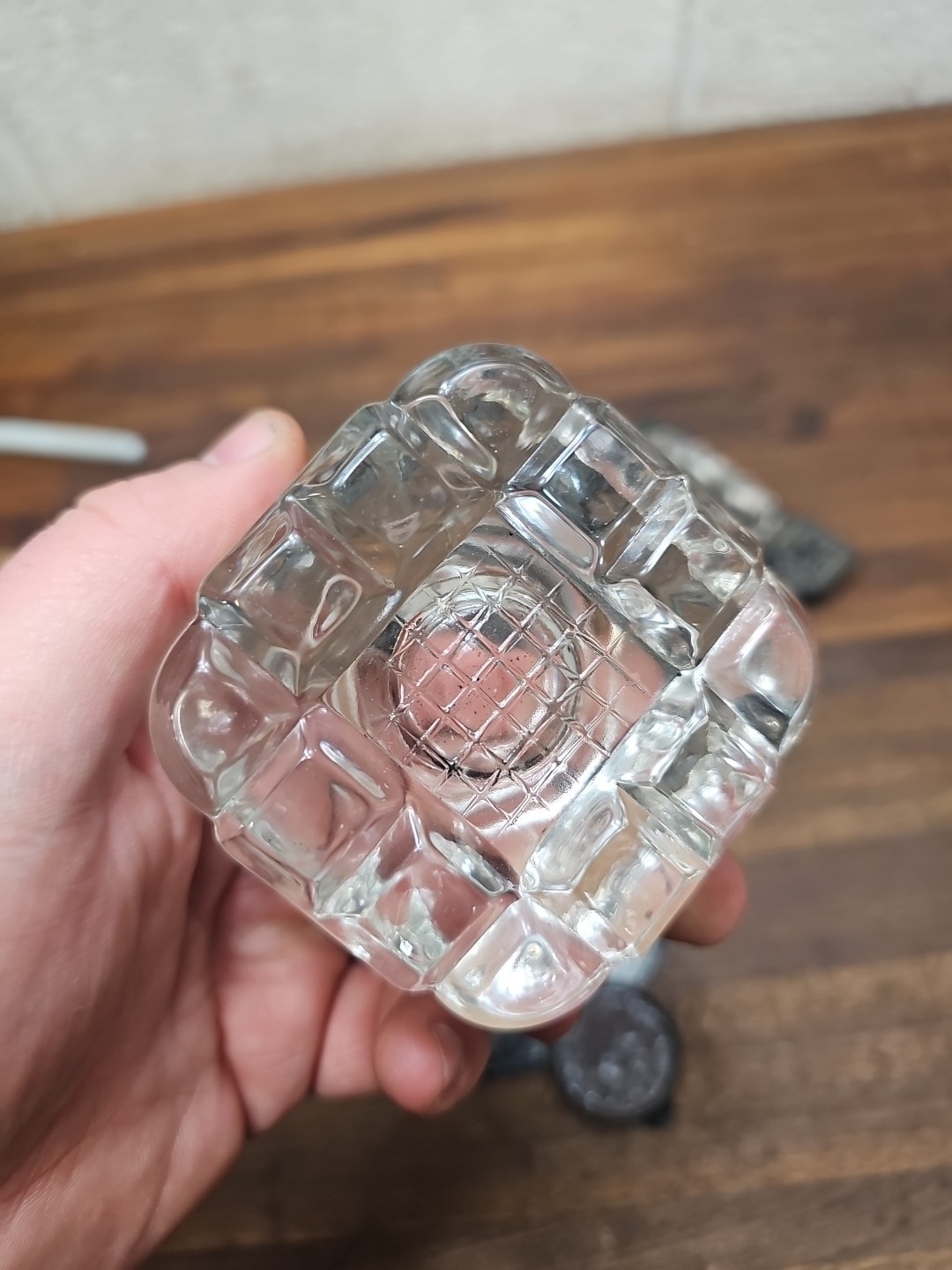 B34- Antique Victorian Cast Iron Double Inkstand with Inkwells incomplete 1800s