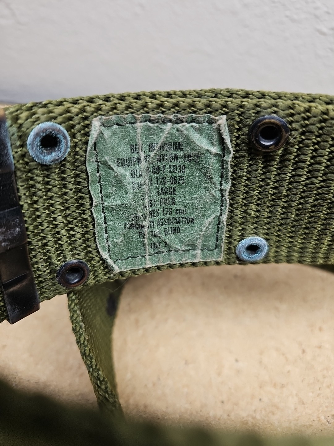 Large US Military Individual Equipment Belt ALICE LC-2 LC2 OD Green Army USGI E7