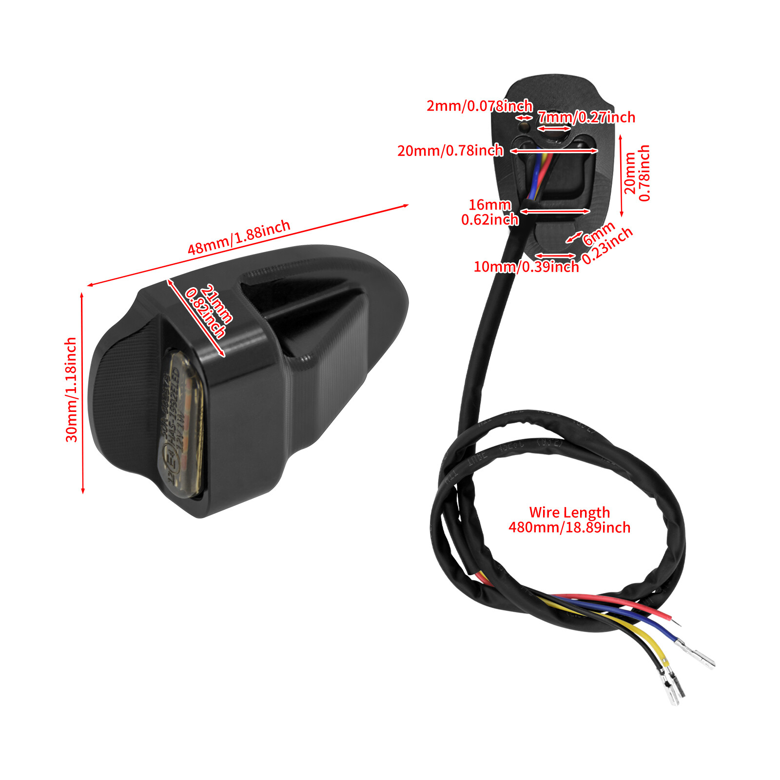 Black Rear Turn Signal Brake LED Light Fit For Harley Nightster RH975 2022-2023