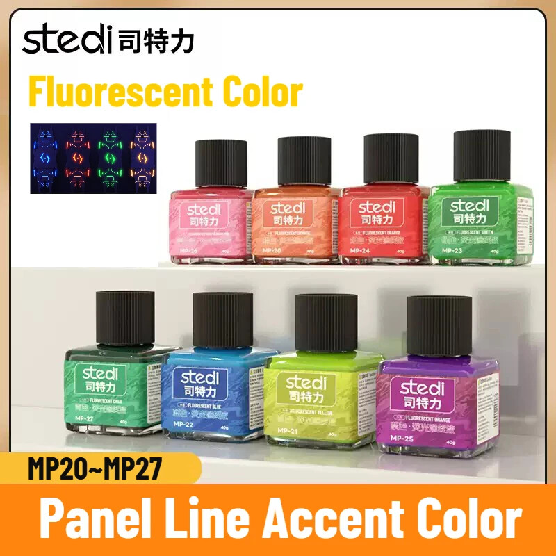 Stedi Water-based Fluorescent Panel Liner 40g for Model Panel Line Accent Color