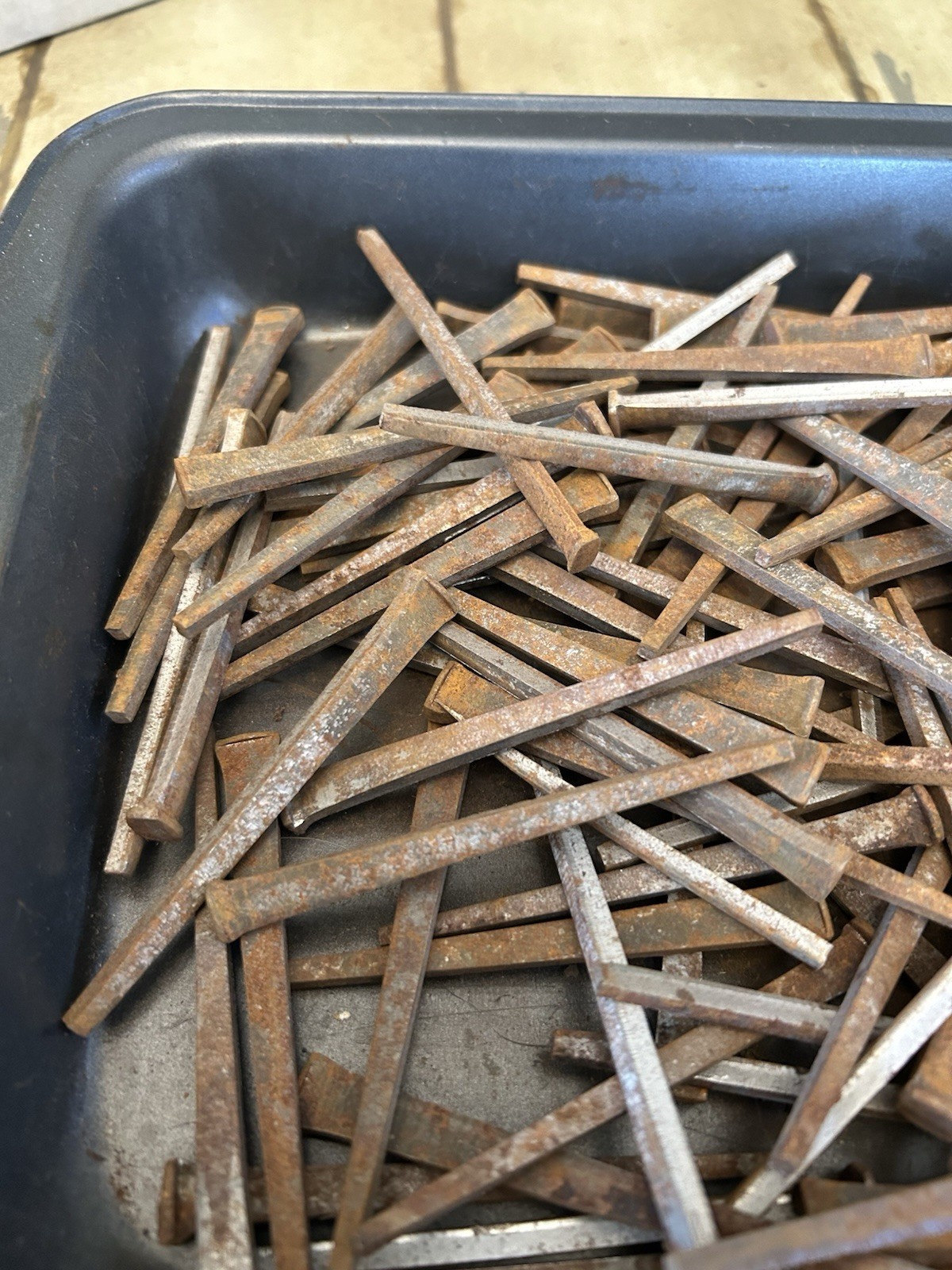 Approximately 3 Pounds Of 3” Square Cut Nails